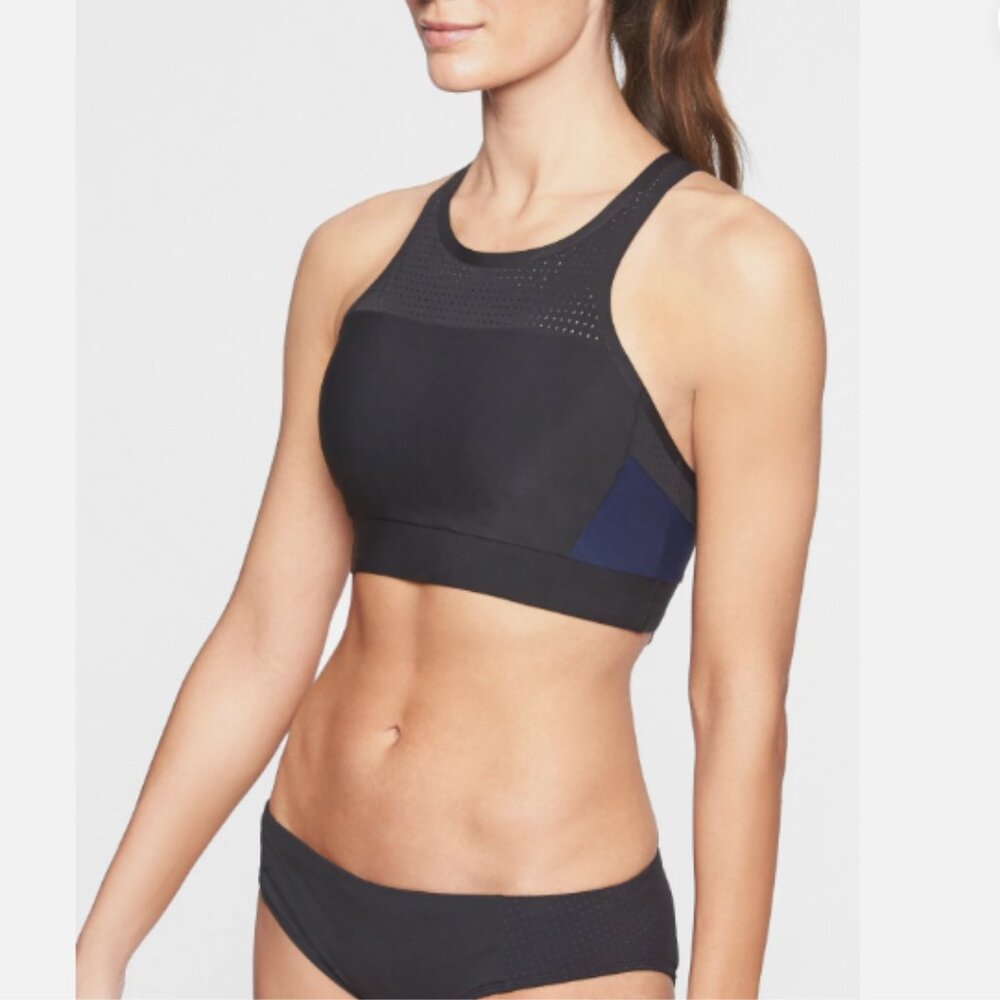 Athleta Bonaire Bikini Set (Medium, Navy/Black)